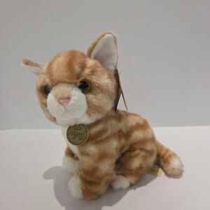 Miyoni By Aurora Orange Tabby Kitten Cat Plush Realistic Stuffed Animal 8" New